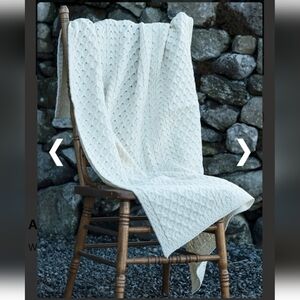 Aran Crafts 100% Merino Wool Blanket Throw Made In Ireland 53x62